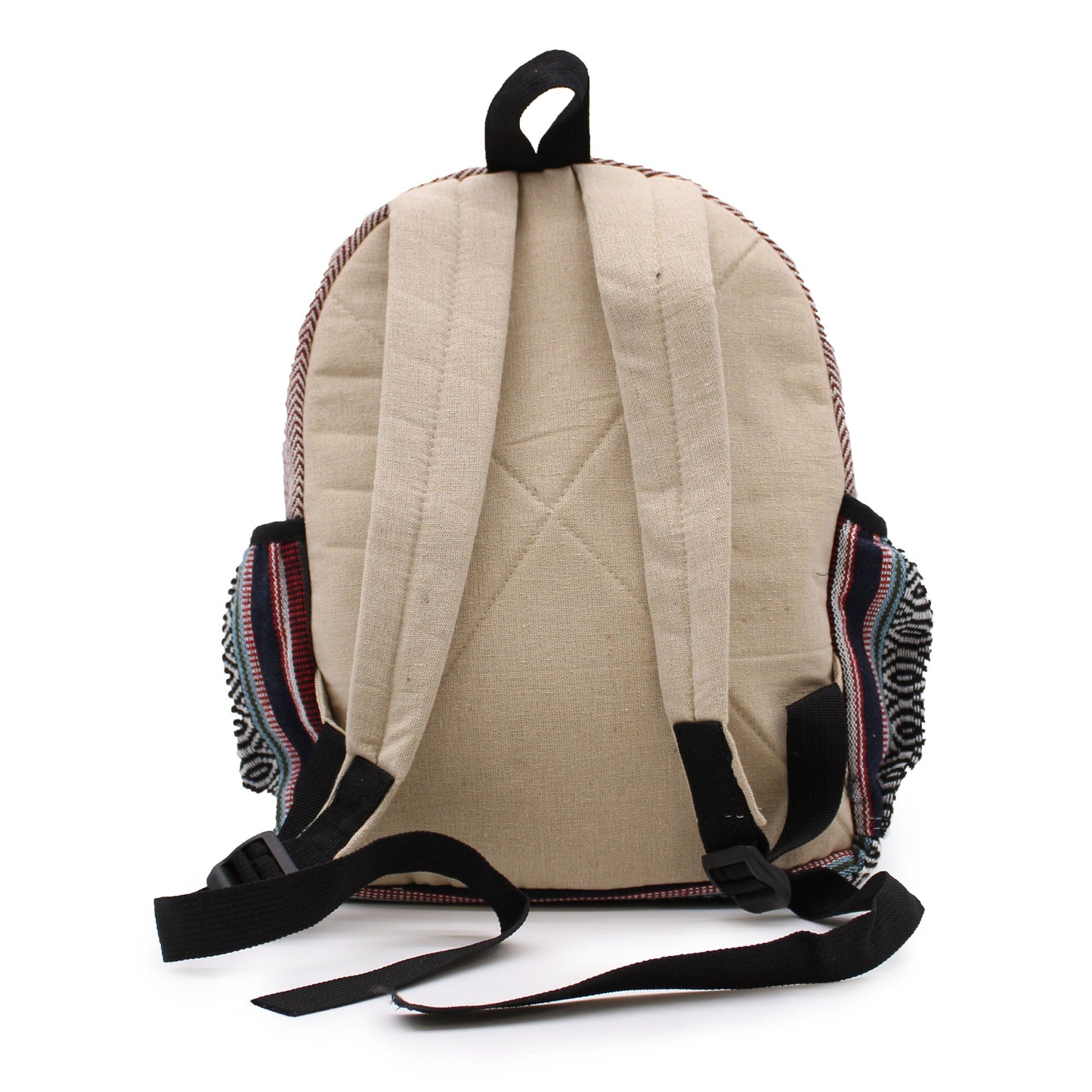 Eco-Friendly Hemp and Cotton Backpack - Small / Zipped / Random Colour product packaging on clean background from Quintessential Holistic Health Ltd