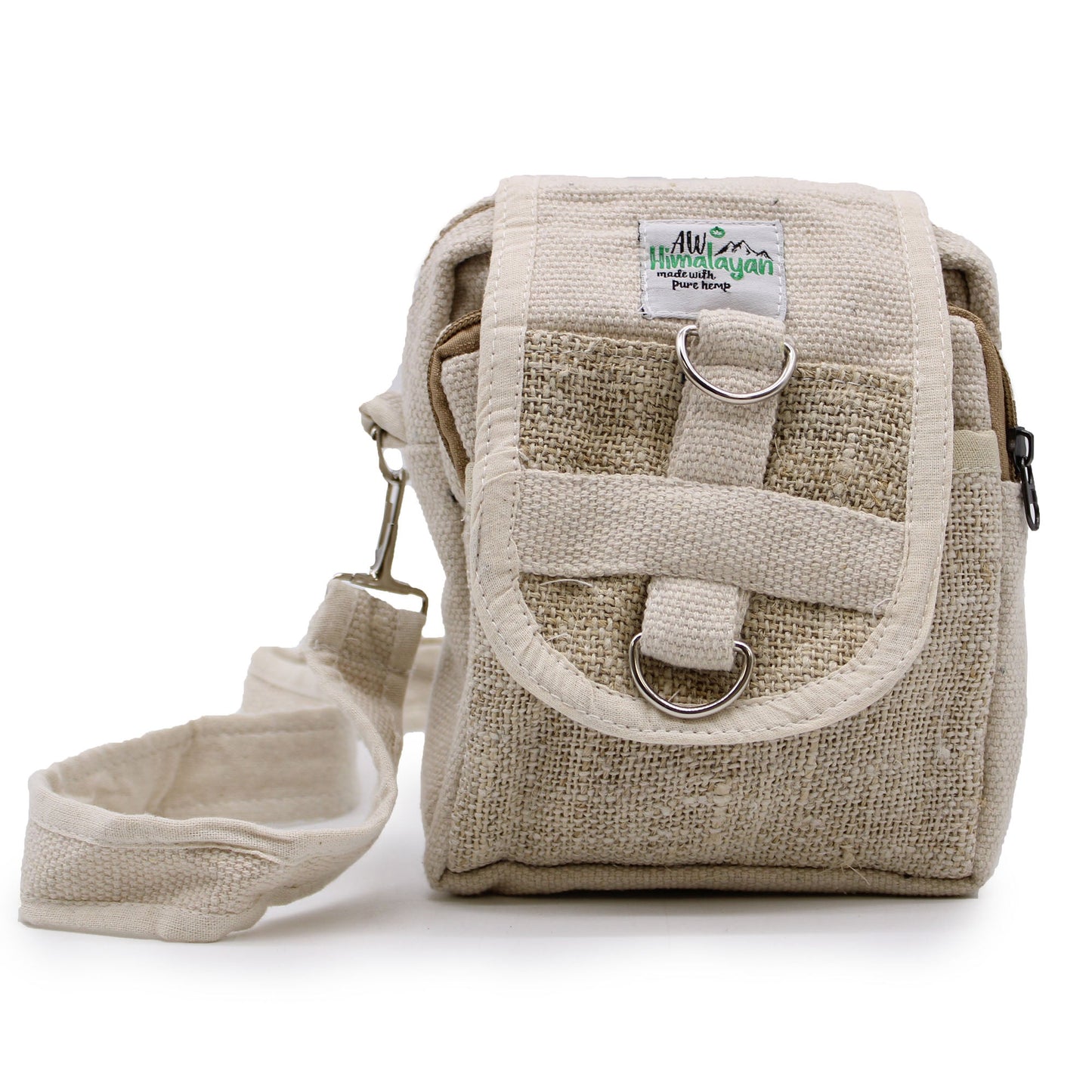Eco-Friendly Hemp and Cotton Travel Bag - Natural product packaging on clean background from Quintessential Holistic Health Ltd