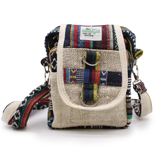 Eco-Friendly Hemp and Cotton Travel Bag - Multicolour product packaging on clean background from Quintessential Holistic Health Ltd