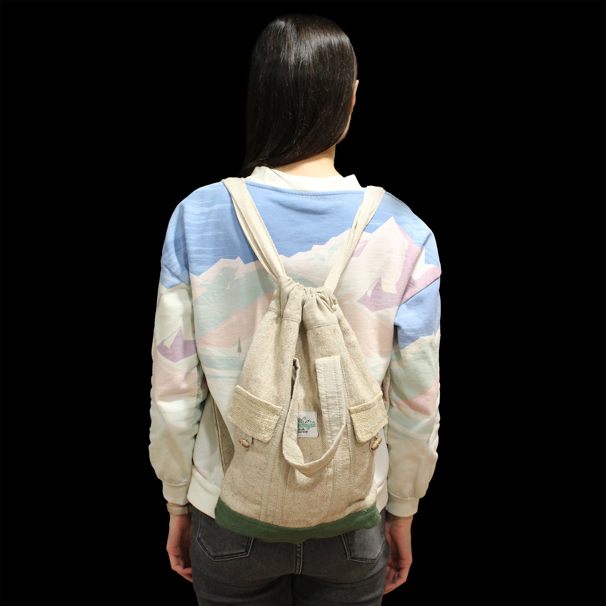 Eco-Friendly Hemp and Cotton Laptop Bag product packaging on clean background from Quintessential Holistic Health Ltd