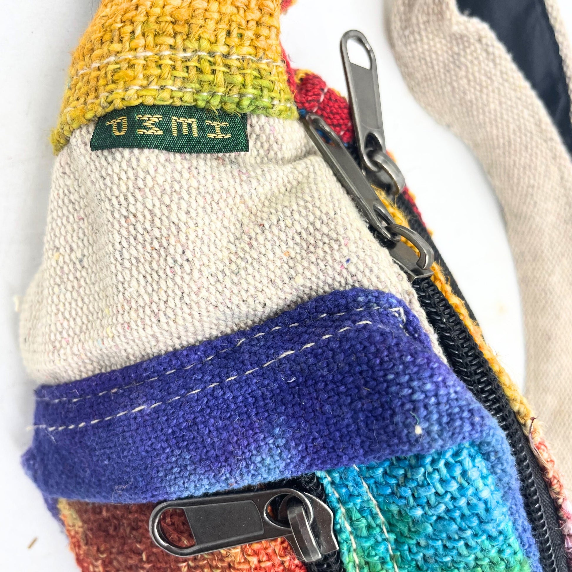 Eco-Friendly Hemp and Cotton Tie Dyed Bumbag product packaging on clean background from Quintessential Holistic Health Ltd