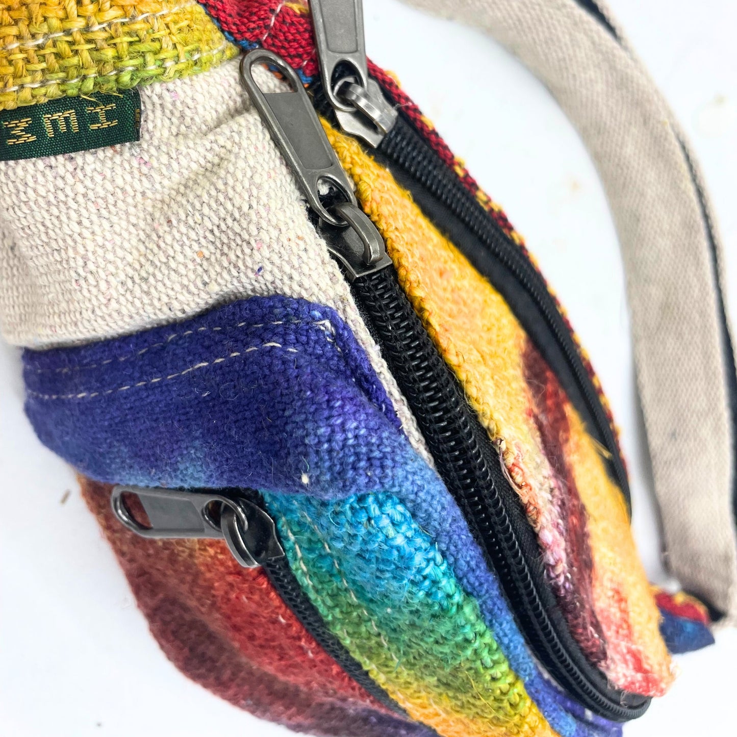 Eco-Friendly Hemp and Cotton Tie Dyed Bumbag product packaging on clean background from Quintessential Holistic Health Ltd