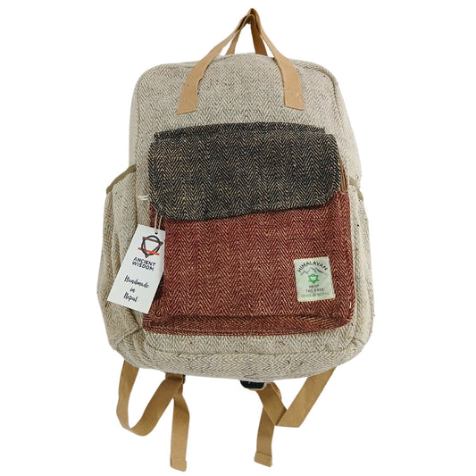 Eco-Friendly Hemp and Cotton Adventure Backpack - Kathmandu product packaging on clean background from Quintessential Holistic Health Ltd