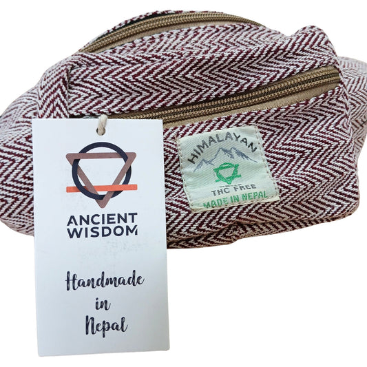 Eco-Friendly Hemp and Cotton Bumbag - Wine product packaging on clean background from Quintessential Holistic Health Ltd