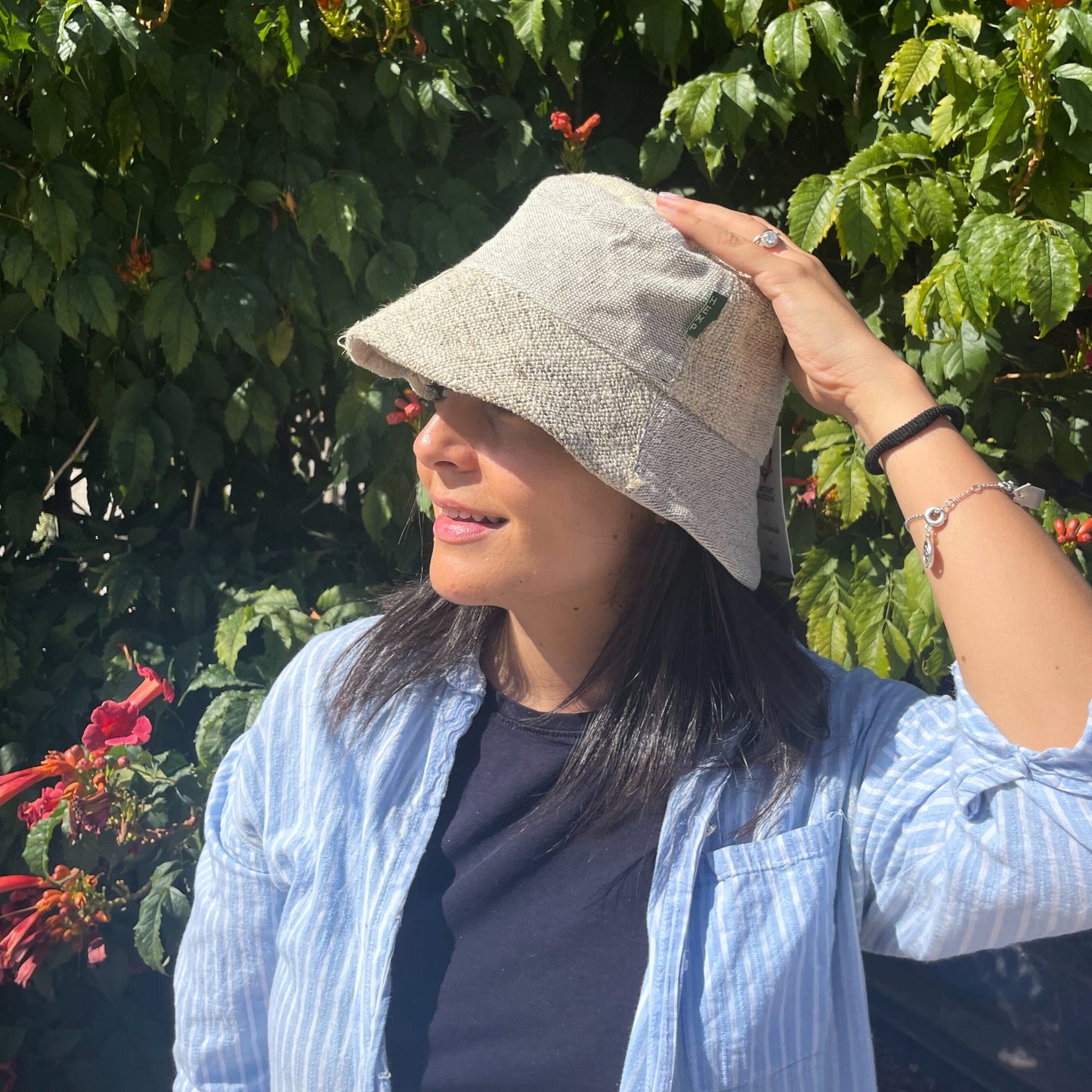 Eco-Friendly Hemp and Cotton Unisex Festival Bucket Hat - Natural product packaging on clean background from Quintessential Holistic Health Ltd