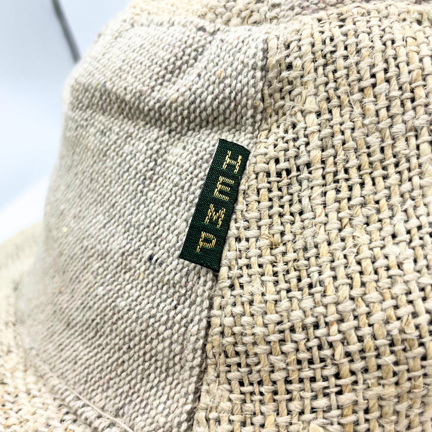 Eco-Friendly Hemp and Cotton Patch and Wired Unisex Boho Festival Hat - Natural product packaging on clean background from Quintessential Holistic Health Ltd