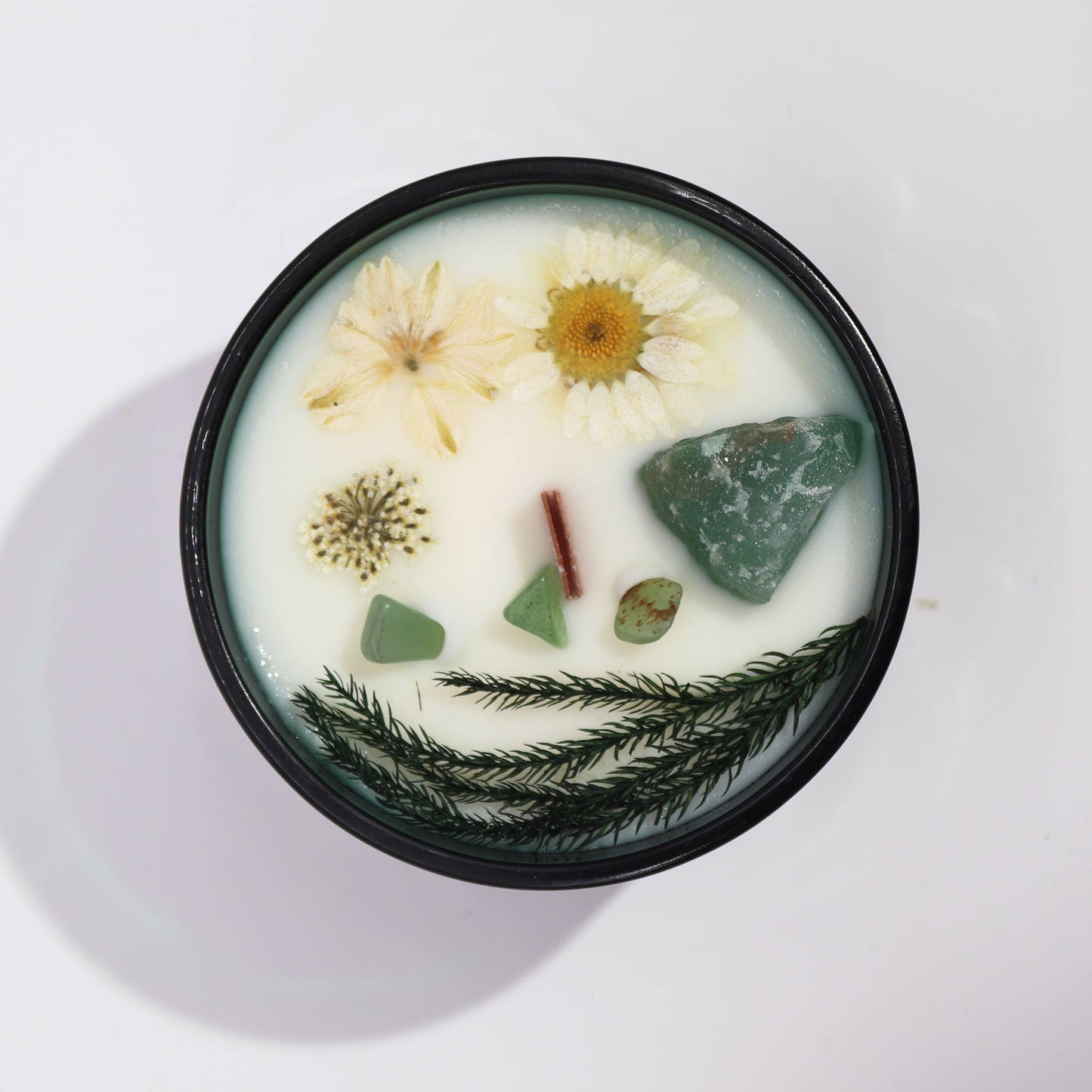 Crystal Magic Flower Eco-Friendly Soy Wax Candle - The Magician product packaging on clean background from Quintessential Holistic Health Ltd