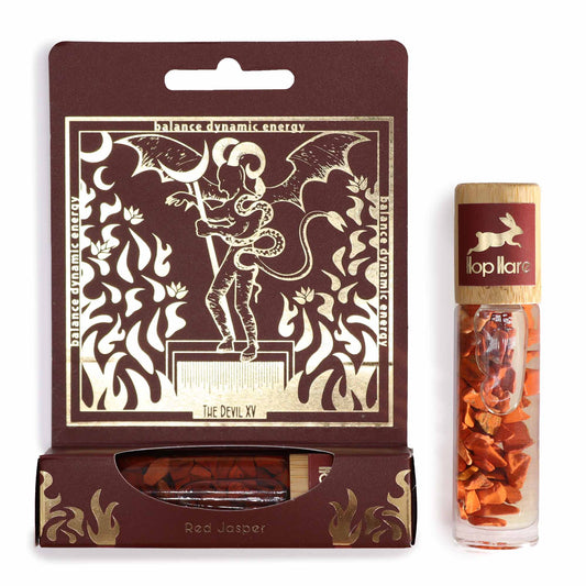 Gemstone Tarot Essential Oil Roll On - Red Jasper - The Devil - main product image from Quintessential Holistic Health Ltd UK