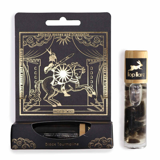 Gemstone Tarot Essential Oil Roll On - Black Tourmaline - The Knight - main product image from Quintessential Holistic Health Ltd UK