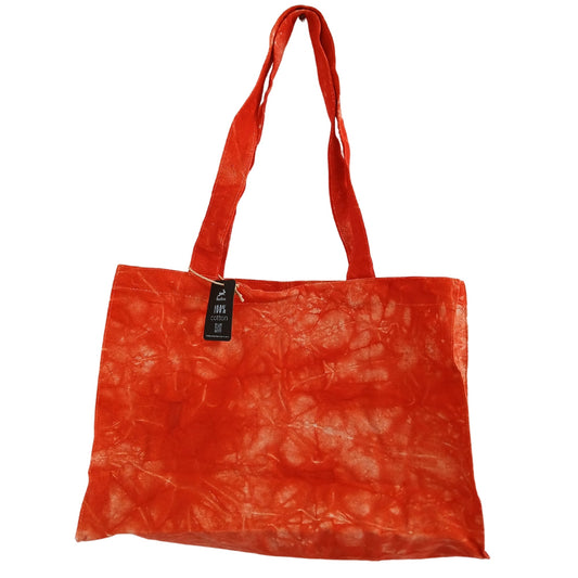 Handmade Eco-Friendly 100% Natural Cotton Handy Bag - Stonewashed and Desert Orange - main product image from Quintessential Holistic Health Ltd UK