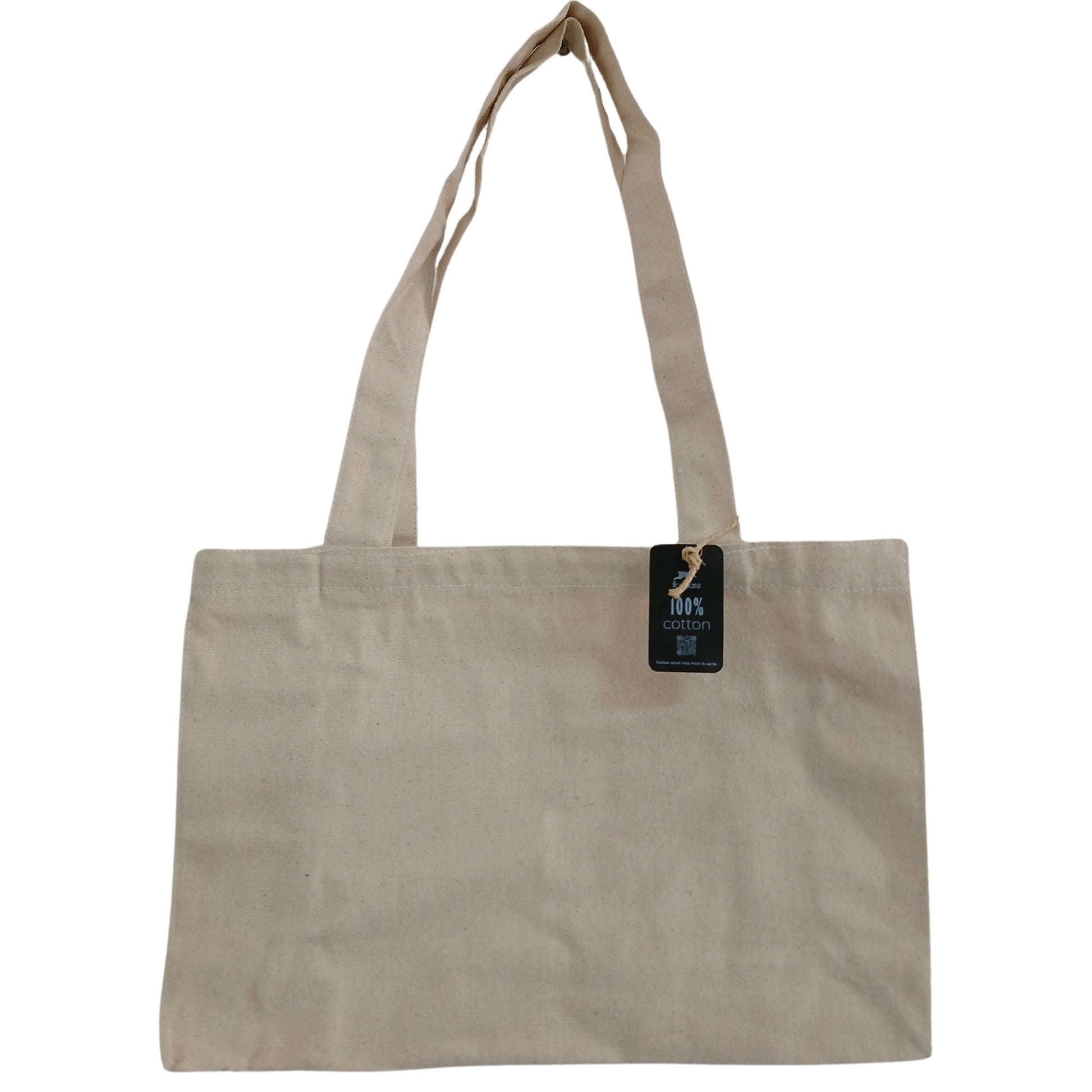 Handmade Eco-Friendly 100% Natural Cotton Handy Bag - Natural Cotton product packaging on clean background from Quintessential Holistic Health Ltd