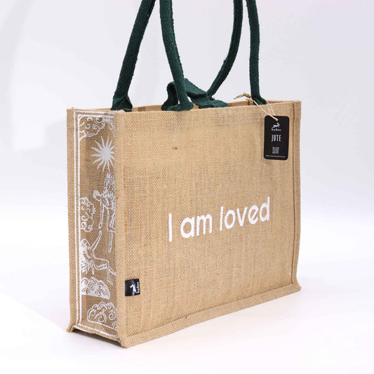 Eco-Friendly Jute Tote Bag - I am Loved
