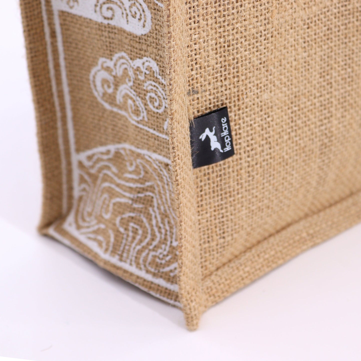 Eco-Friendly Jute Tote Bag - I Am Rare product packaging on clean background from Quintessential Holistic Health Ltd
