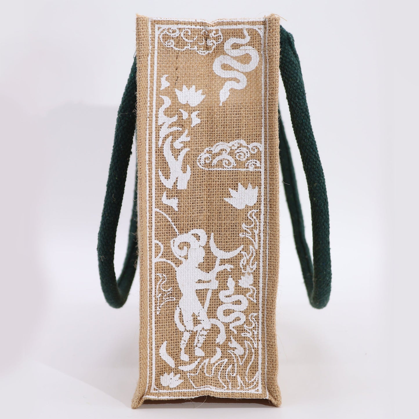 Eco-Friendly Jute Tote Bag - I Am Rare product packaging on clean background from Quintessential Holistic Health Ltd