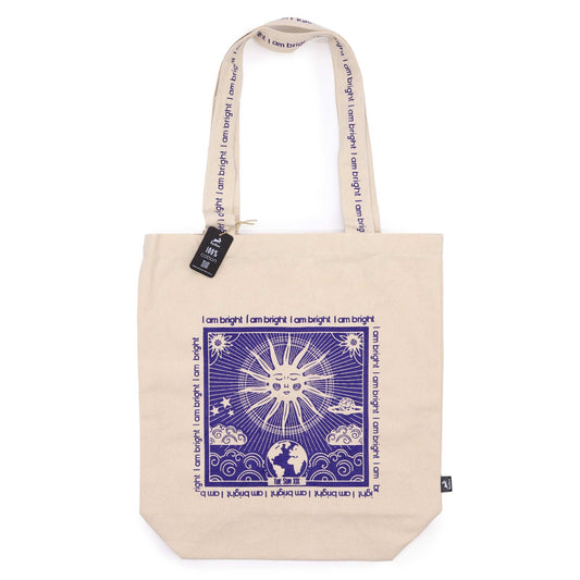 Sun Tarot Card Eco-Friendly Cotton Canvas Tote Bag - I Am Bright - main product image from Quintessential Holistic Health Ltd UK