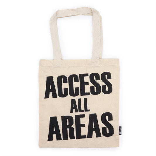 Iconic Natural Cotton Tote Bag - Access All Areas - Natural - main product image from Quintessential Holistic Health Ltd UK