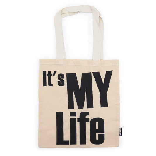 Iconic Natural Cotton Tote Bag - It's My Life - Natural - main product image from Quintessential Holistic Health Ltd UK