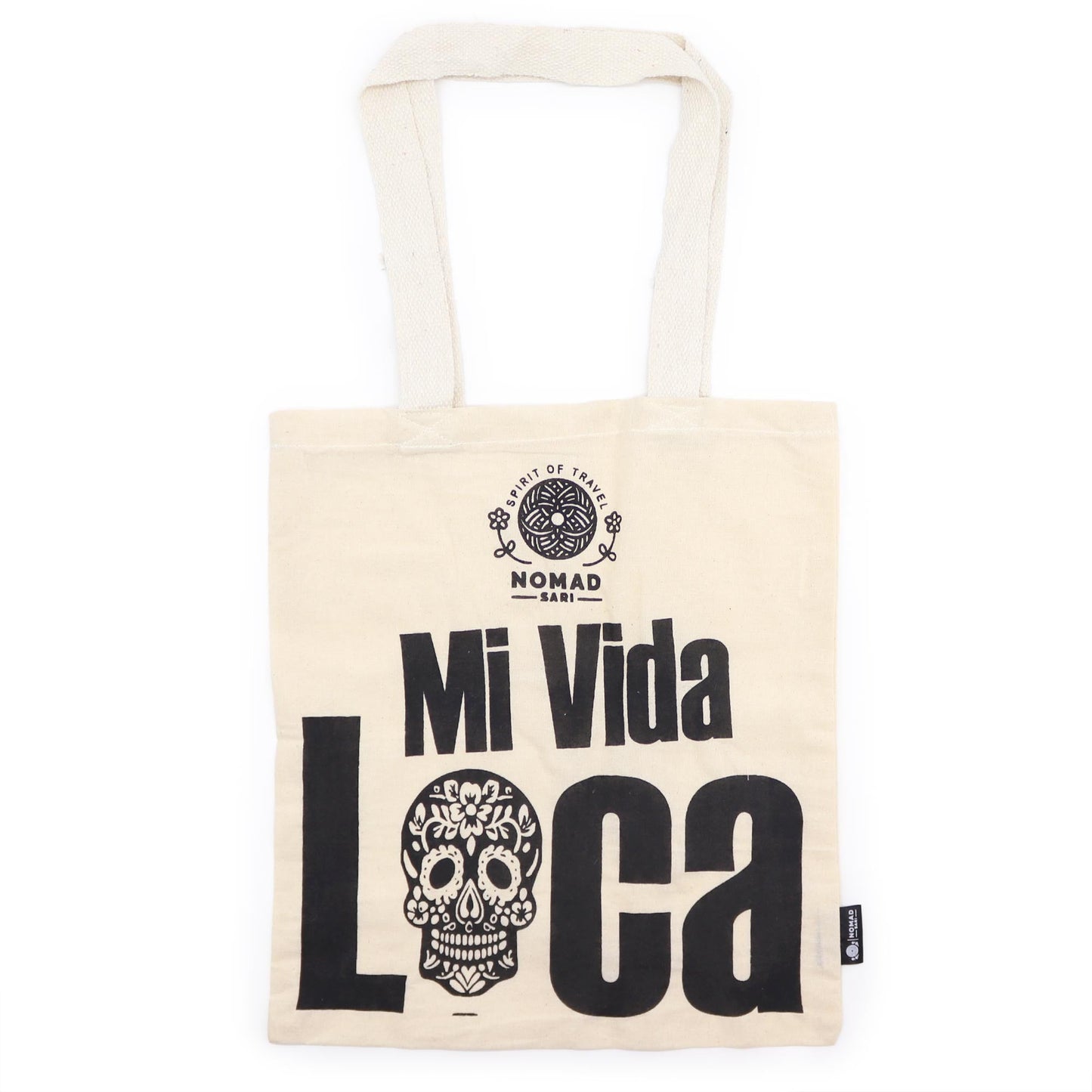 Iconic Natural Cotton Tote Bag - Mi Vida Loca / Natural product packaging on clean background from Quintessential Holistic Health Ltd