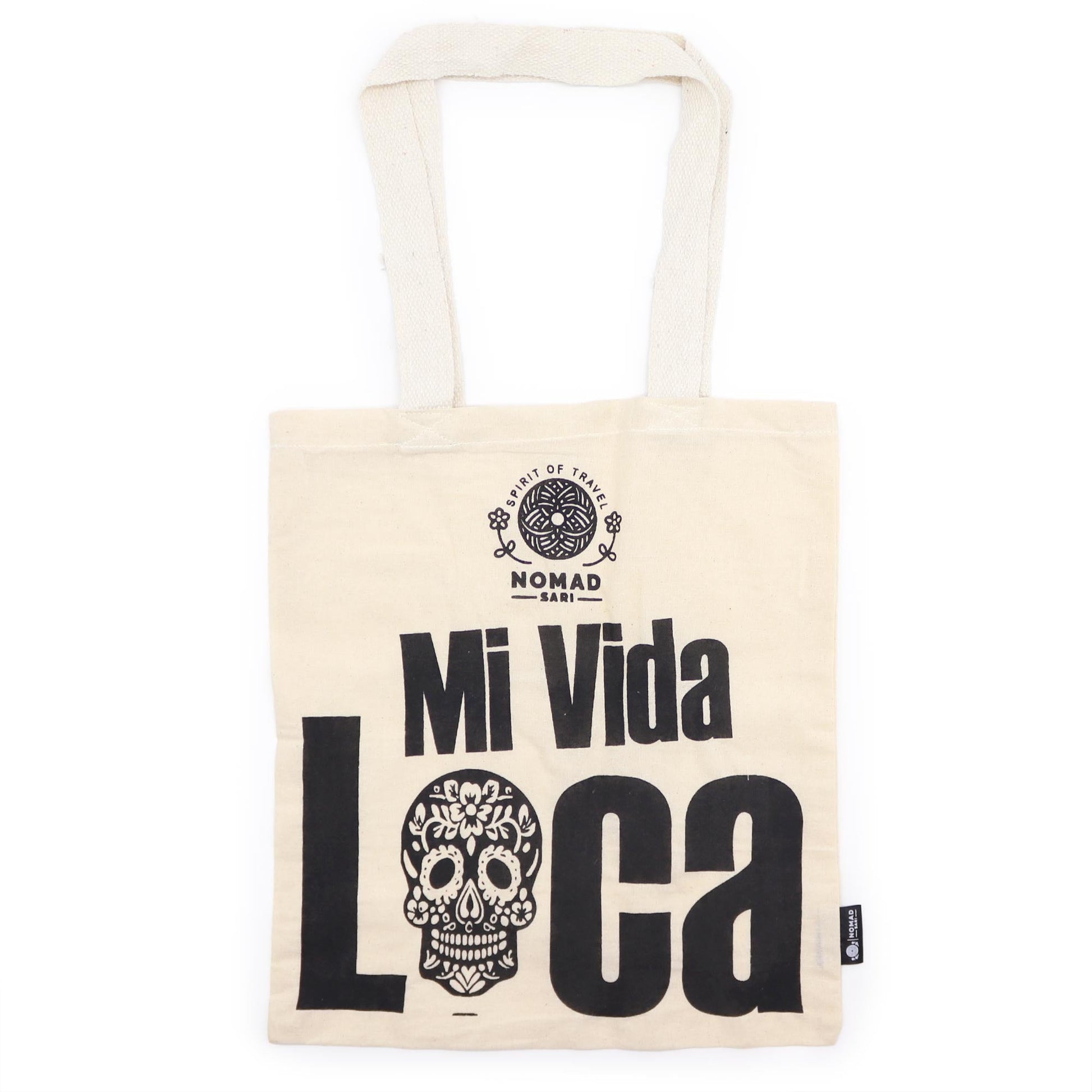 Iconic Natural Cotton Tote Bag - Mi Vida Loca / Natural product packaging on clean background from Quintessential Holistic Health Ltd