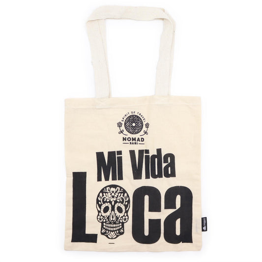 Iconic Natural Cotton Tote Bag - Mi Vida Loca - Natural - main product image from Quintessential Holistic Health Ltd UK