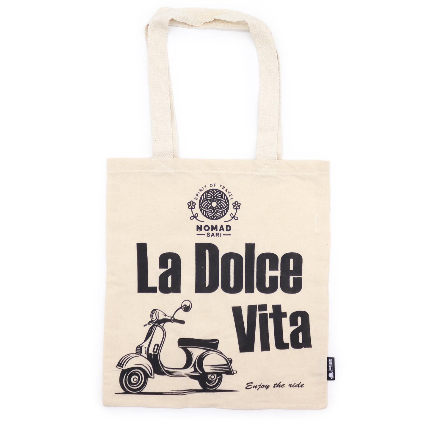 Iconic Natural Cotton Tote Bag - La Dolce Vita / Natural product packaging on clean background from Quintessential Holistic Health Ltd