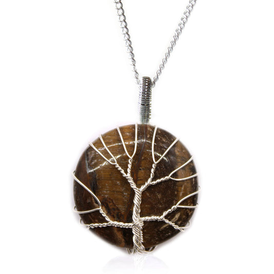 Tree of Life Gemstone Necklace - Tigers Eye product packaging on clean background from Quintessential Holistic Health Ltd