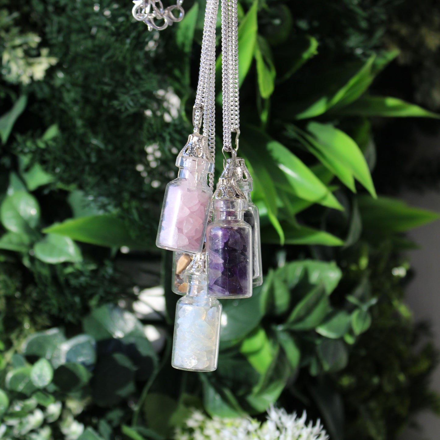 Bottled Gemstones Unisex Necklace