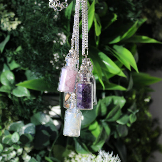 Bottled Gemstones Unisex Necklace