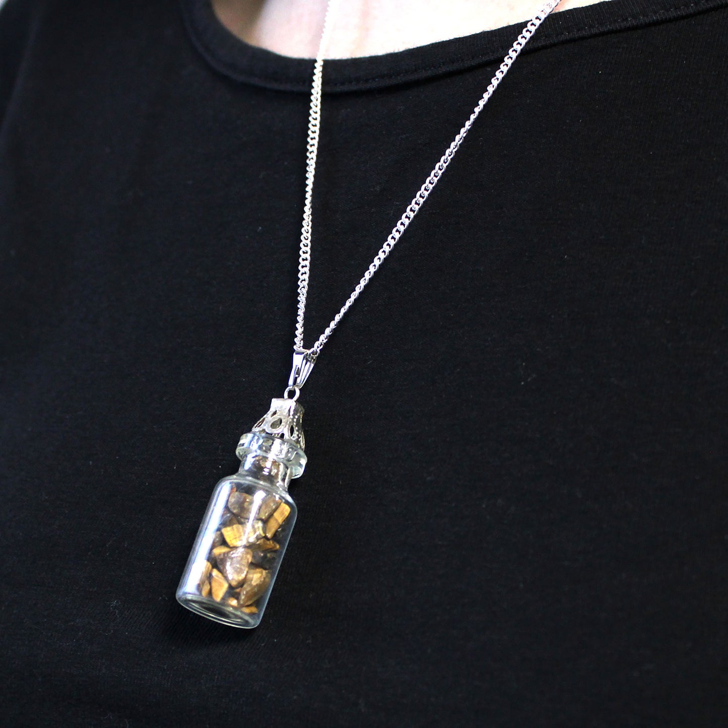 Bottled Gemstones Unisex Necklace