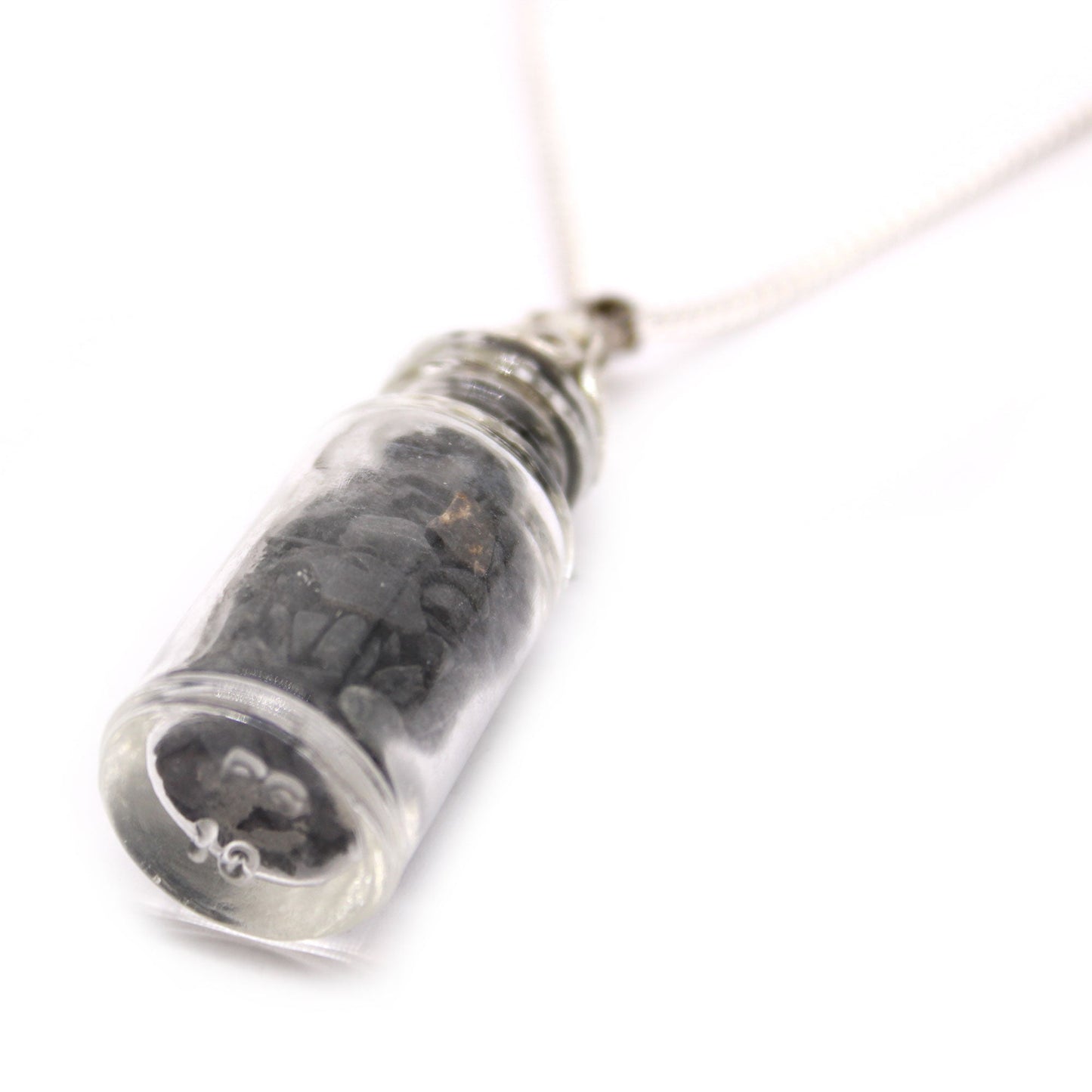 Bottled Gemstones Necklace - Black Onyx product packaging on clean background from Quintessential Holistic Health Ltd