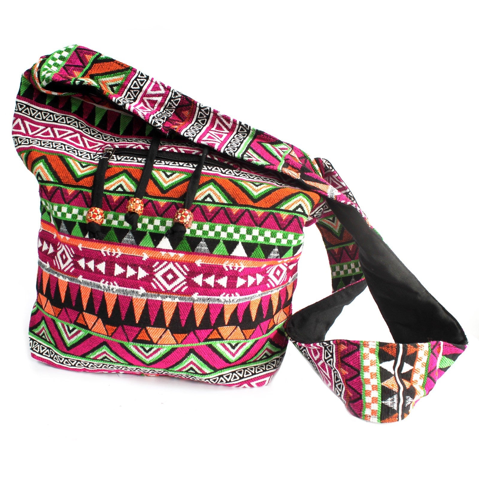 Handmade Jacquard Student Bag - Pink product packaging on clean background from Quintessential Holistic Health Ltd