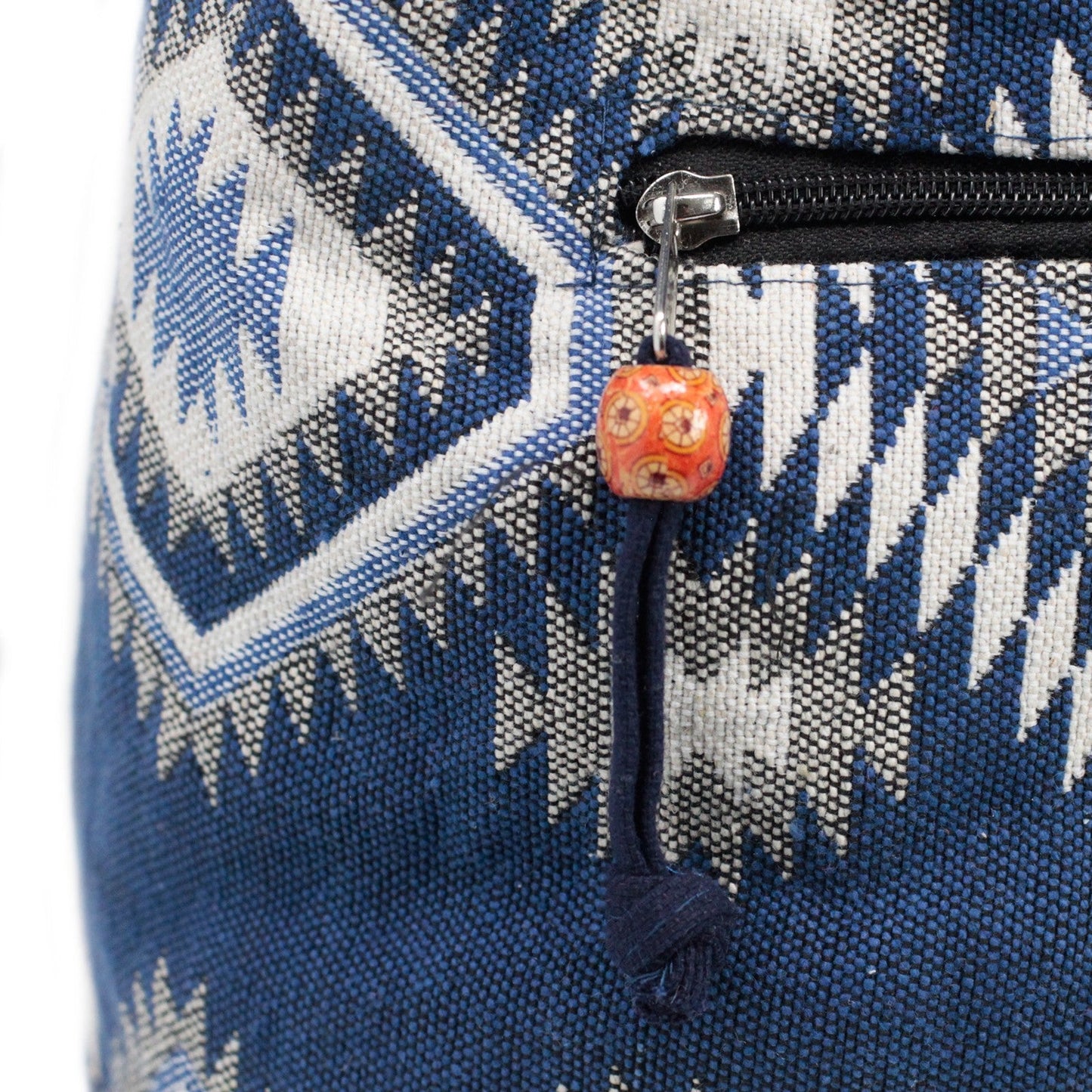 Kathmandu Cotton Cross-Body Bag - Dusk / Blue product packaging on clean background from Quintessential Holistic Health Ltd