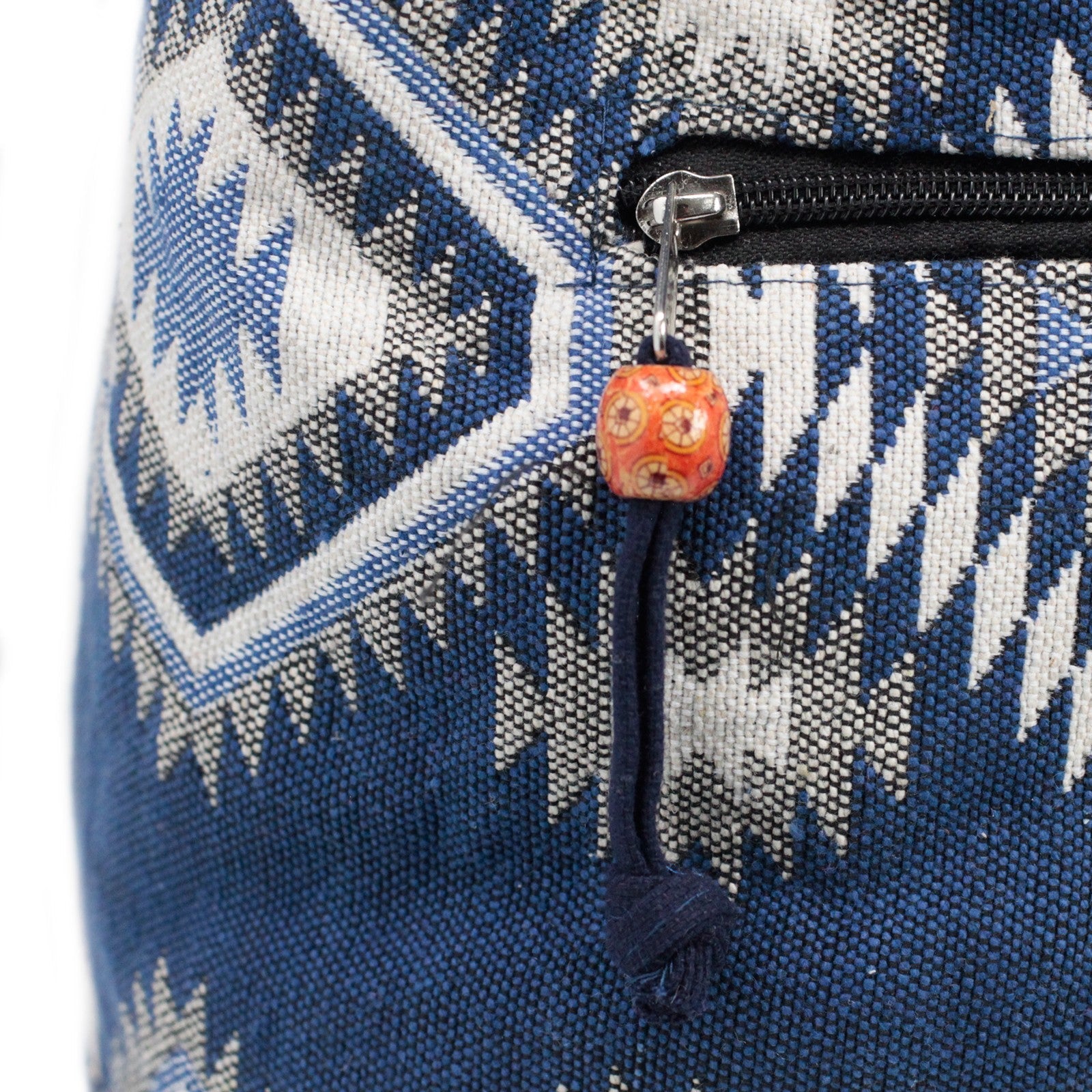 Kathmandu Cotton Cross-Body Bag - Dusk / Blue product packaging on clean background from Quintessential Holistic Health Ltd