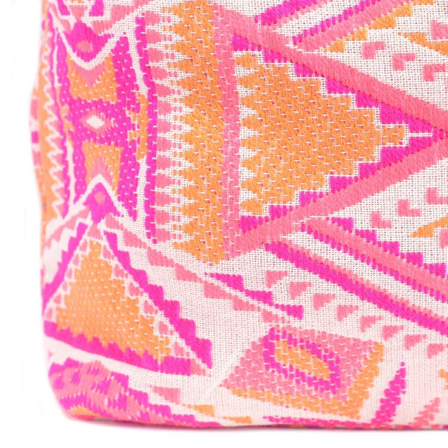 Kathmandu Cotton Cross-Body Bag - Sunset / Pink and Golden Yellow product packaging on clean background from Quintessential Holistic Health Ltd