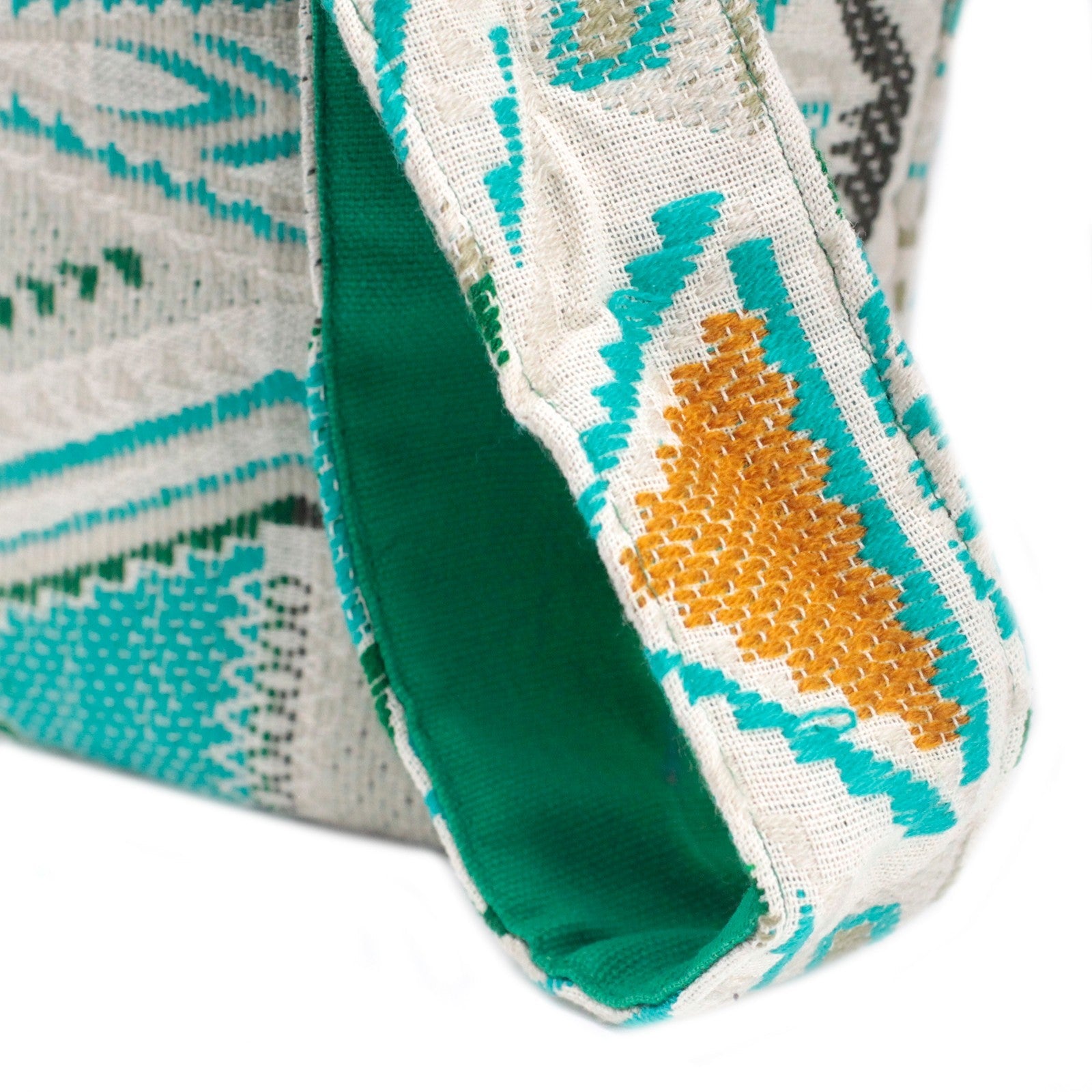 Kathmandu Cotton Cross-Body Bag - Midday / Green product packaging on clean background from Quintessential Holistic Health Ltd