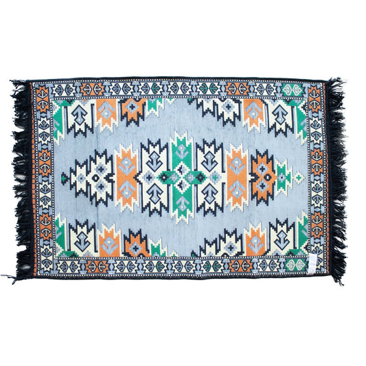 Kilim Rug x 125cm x 80cm - Chocolate product packaging on clean background from Quintessential Holistic Health Ltd