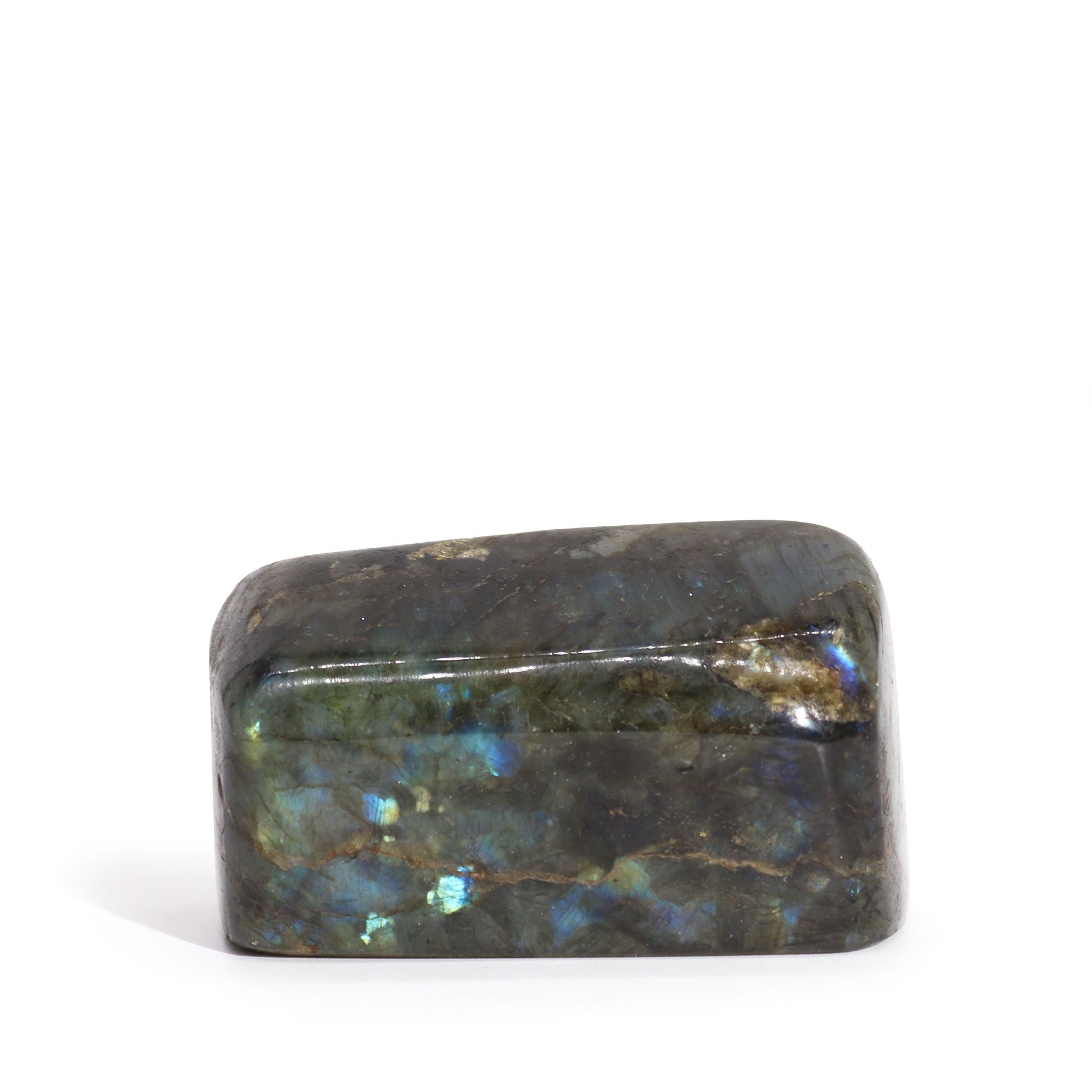 Natural Labradorite Stone - Medium product packaging on clean background from Quintessential Holistic Health Ltd