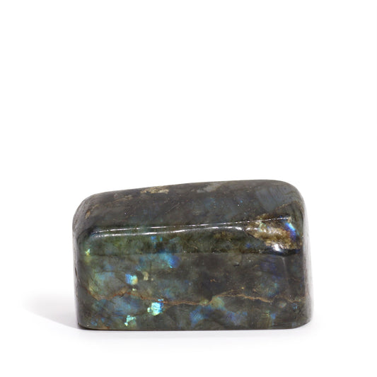 Natural Labradorite Stone - Medium product packaging on clean background from Quintessential Holistic Health Ltd