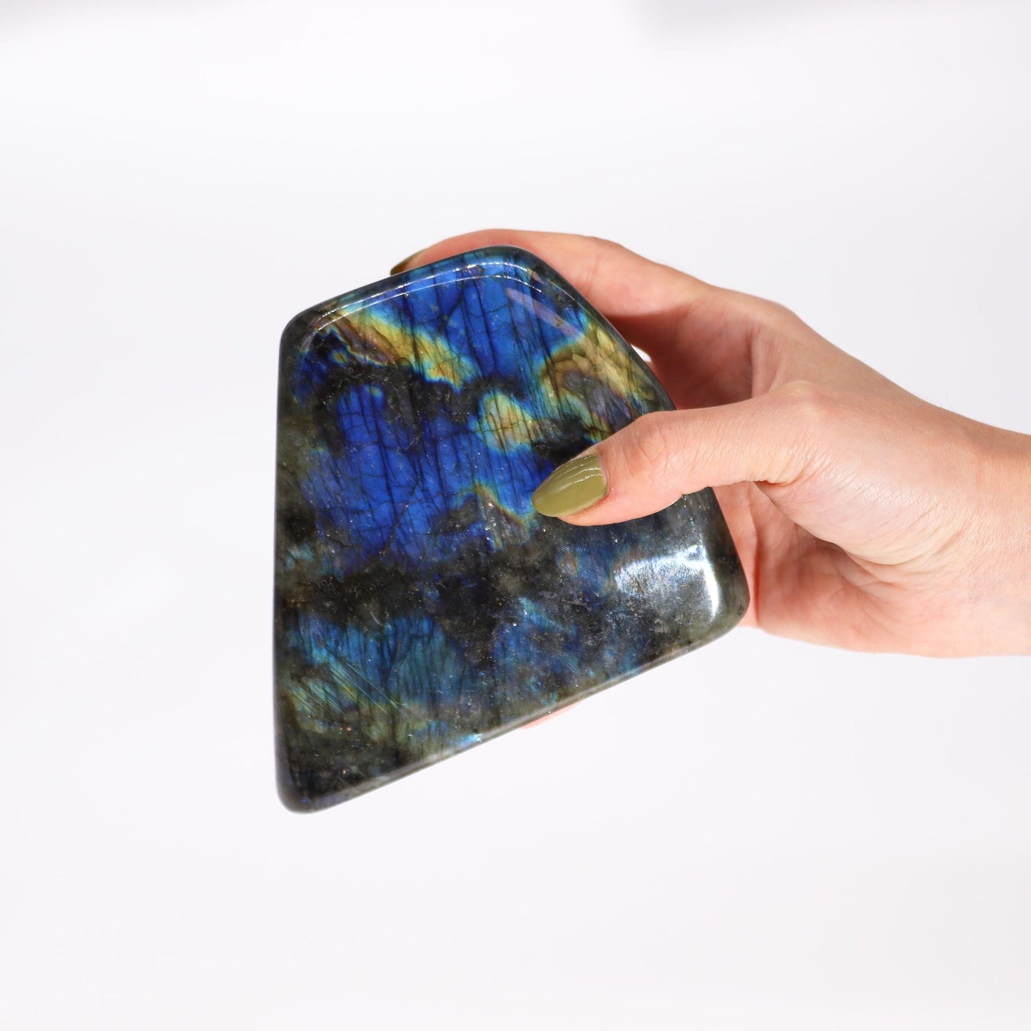 Natural Labradorite Stone - Extra Large product packaging on clean background from Quintessential Holistic Health Ltd