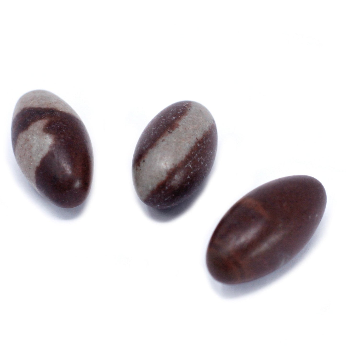 3 x Shiva Lingam Egg Shaped Stones - Extra Small product packaging on clean background from Quintessential Holistic Health Ltd