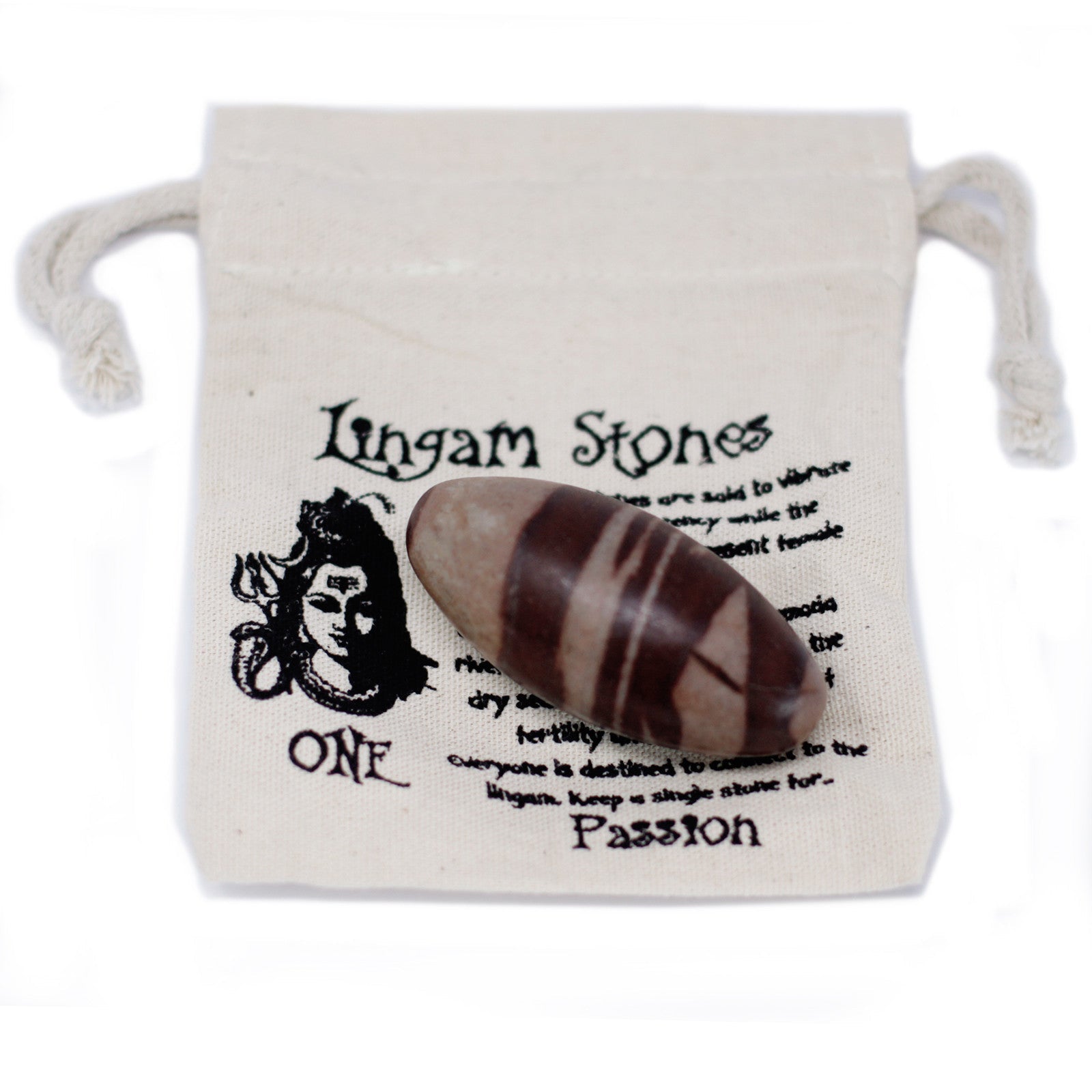 1 x Shiva Lingam Egg Shaped Stone - Medium product packaging on clean background from Quintessential Holistic Health Ltd