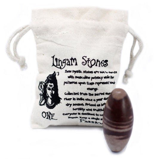 1 x Shiva Lingam Egg Shaped Stone - Medium product packaging on clean background from Quintessential Holistic Health Ltd