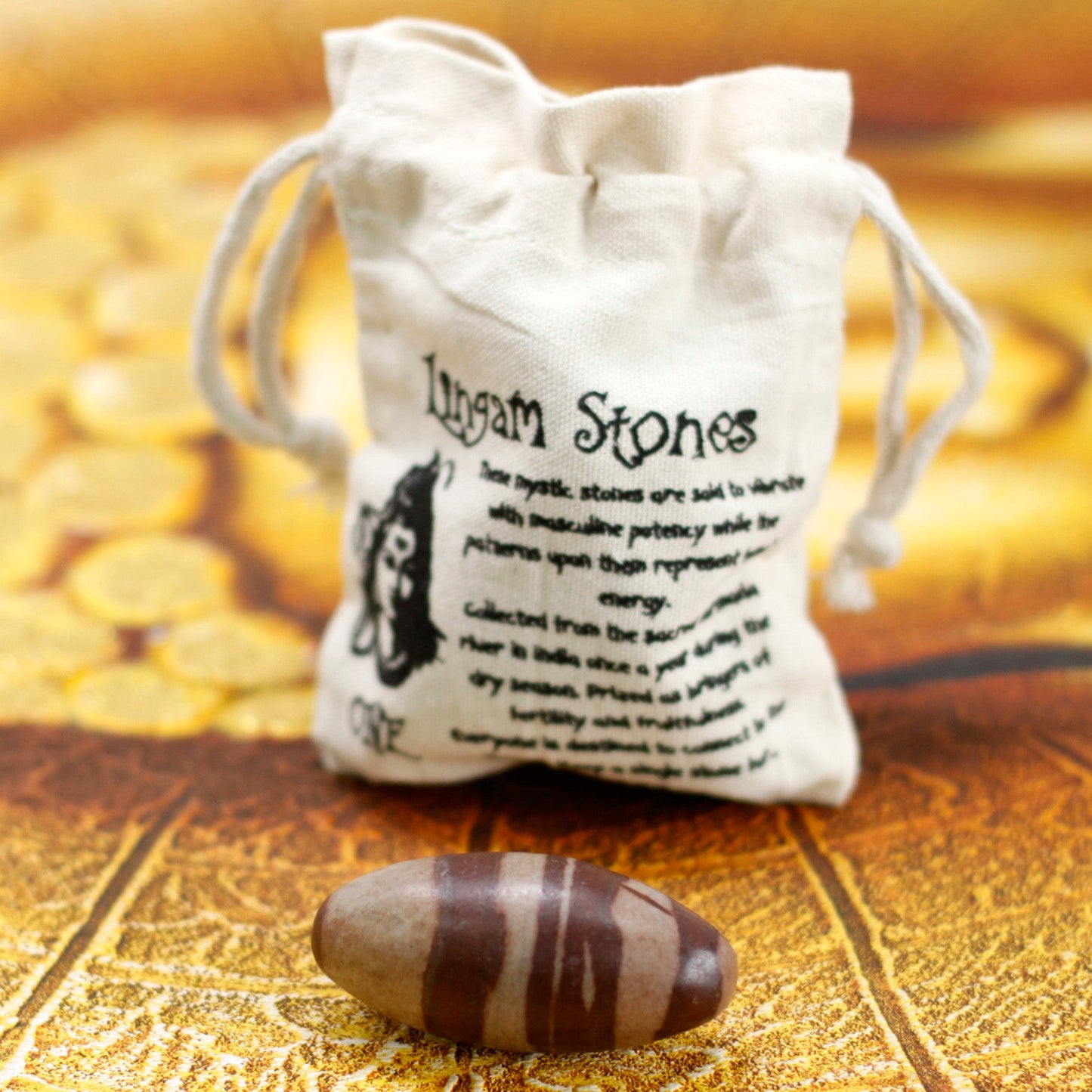 1 x Shiva Lingam Egg Shaped Stone - Medium product packaging on clean background from Quintessential Holistic Health Ltd