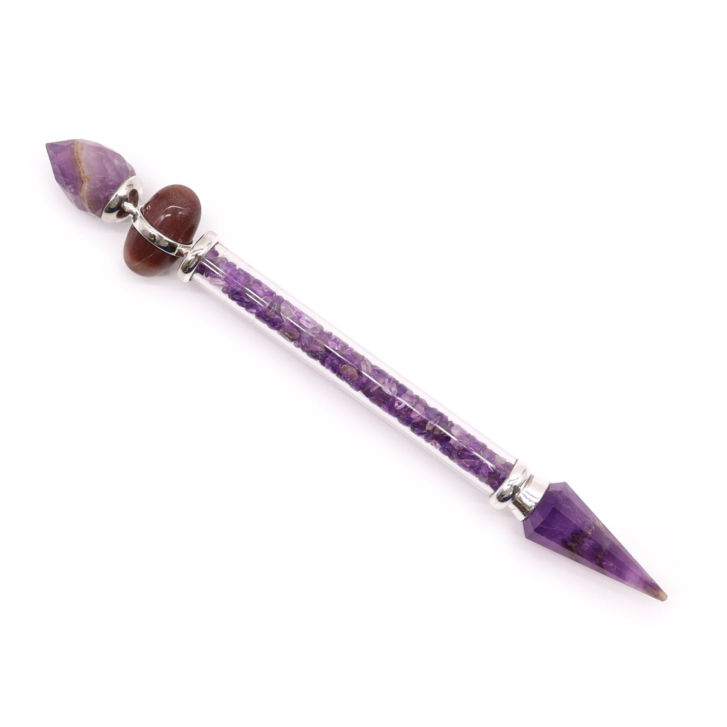 Shiva Lingam Magic Healing Wand - Amethyst Gemstones / Success product packaging on clean background from Quintessential Holistic Health Ltd