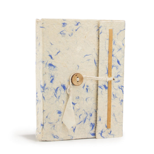 Eco-Friendly Lokta Paper Notebook - A6 - Mixed Blue Cotton - main product image from Quintessential Holistic Health Ltd UK
