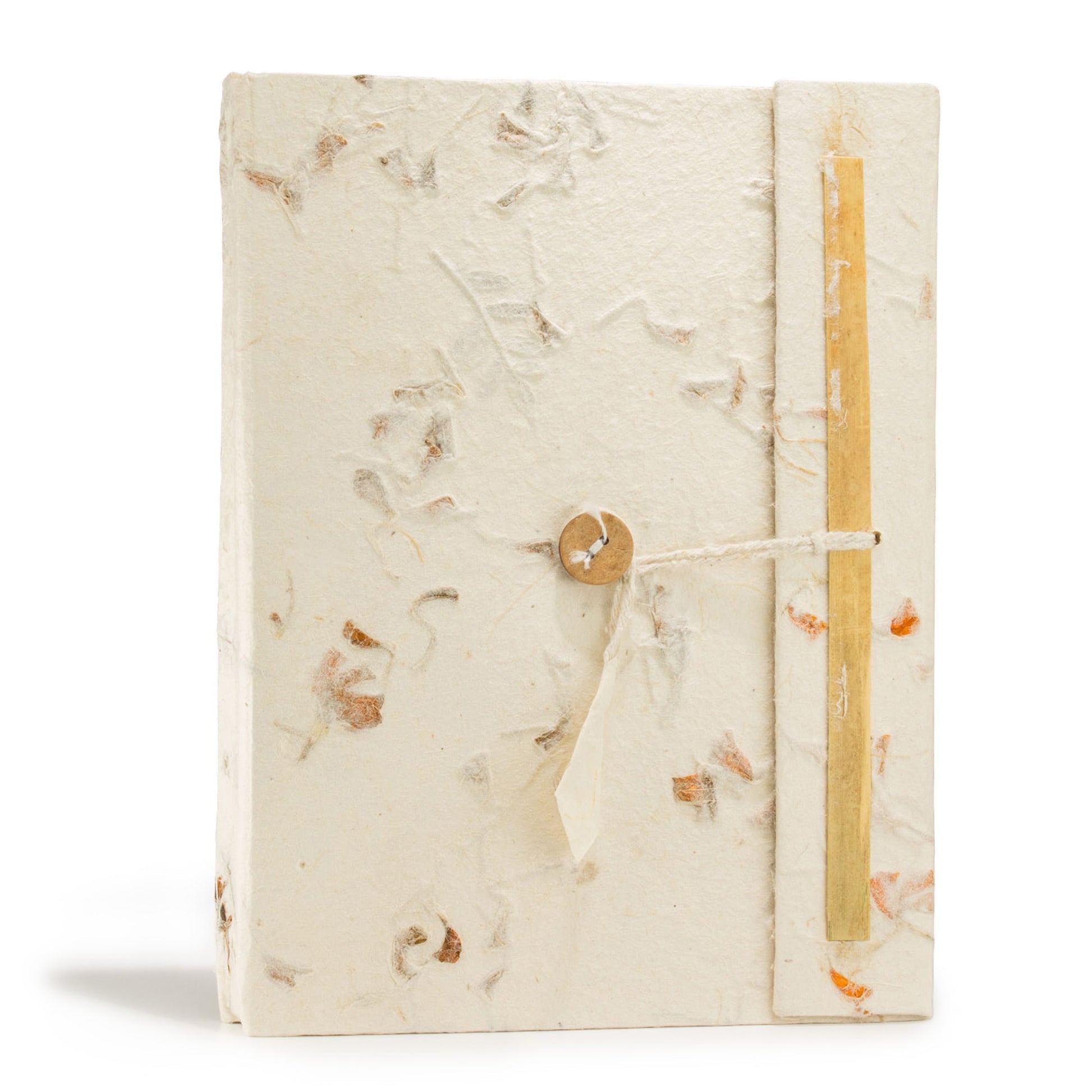 A5 Eco-Friendly Lokta Paper Notebook inc Bookmark - Mixed Flowers product packaging on clean background from Quintessential Holistic Health Ltd