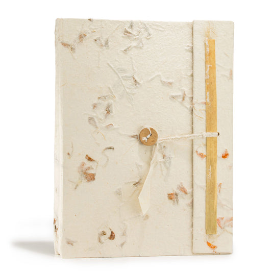 Eco-Friendly Lokta Paper Notebook with Bookmark - A5 - Mixed Flowers - main product image from Quintessential Holistic Health Ltd UK