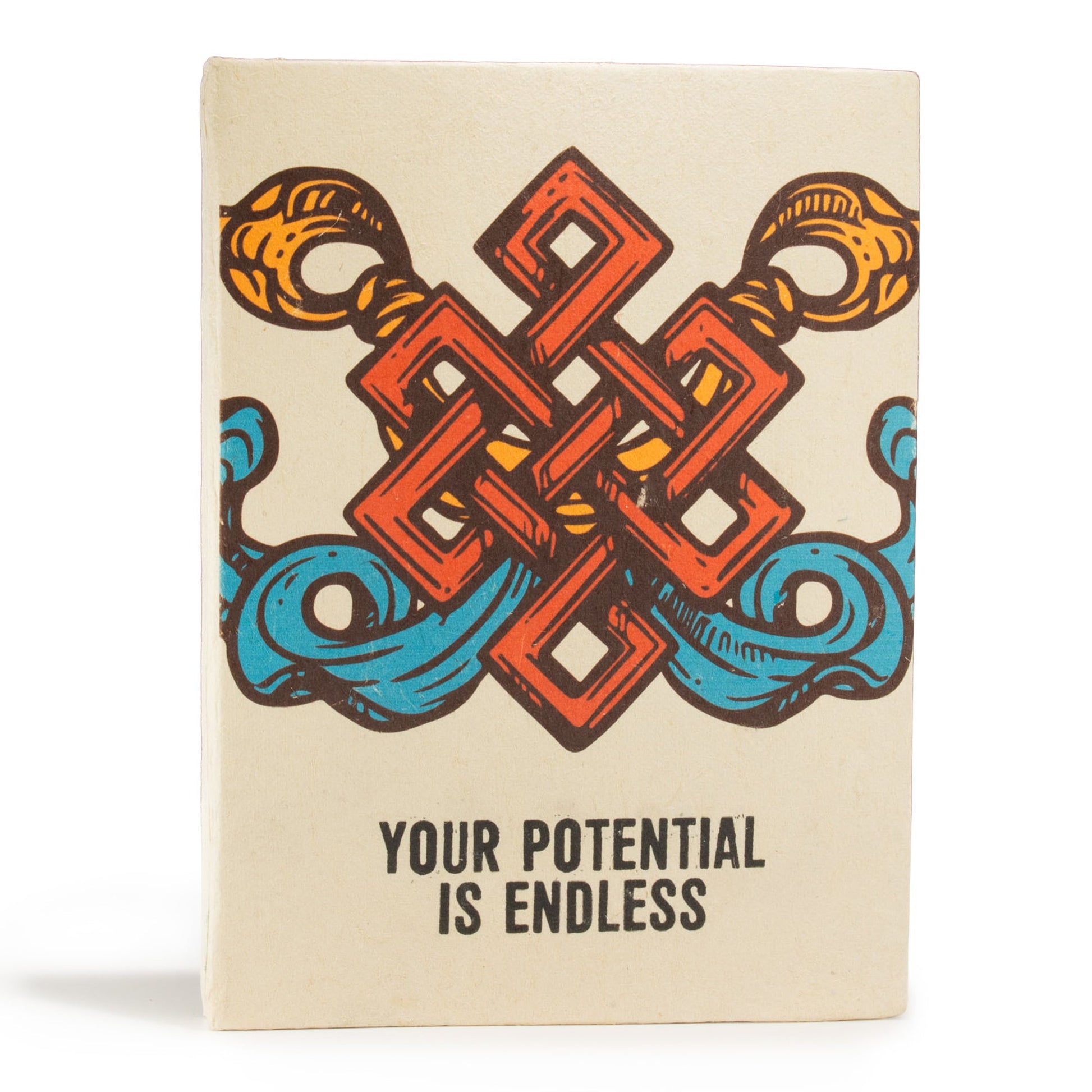 A5 Eco-Friendly Lokta Paper Journal inc Bookmark - Your Potential product packaging on clean background from Quintessential Holistic Health Ltd