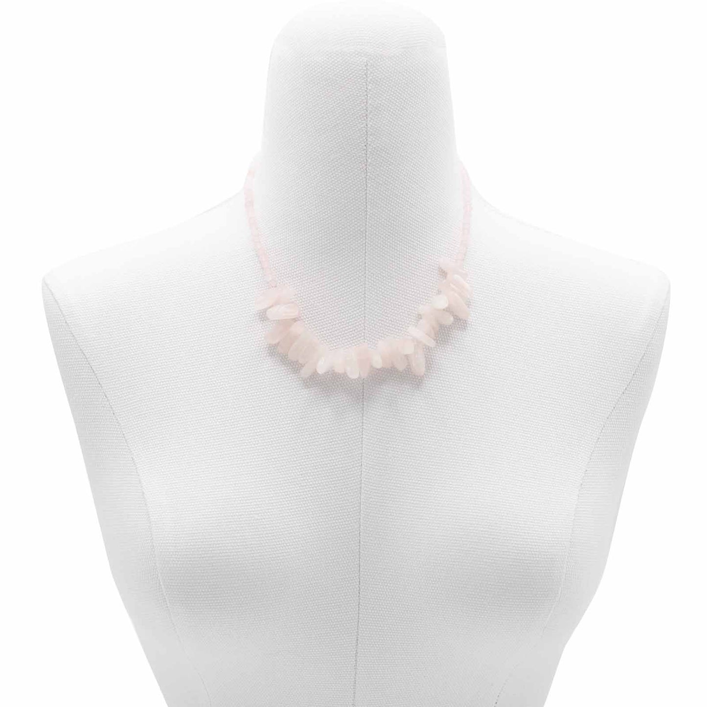 Longstone Gem Necklace - Rose Quartz product packaging on clean background from Quintessential Holistic Health Ltd