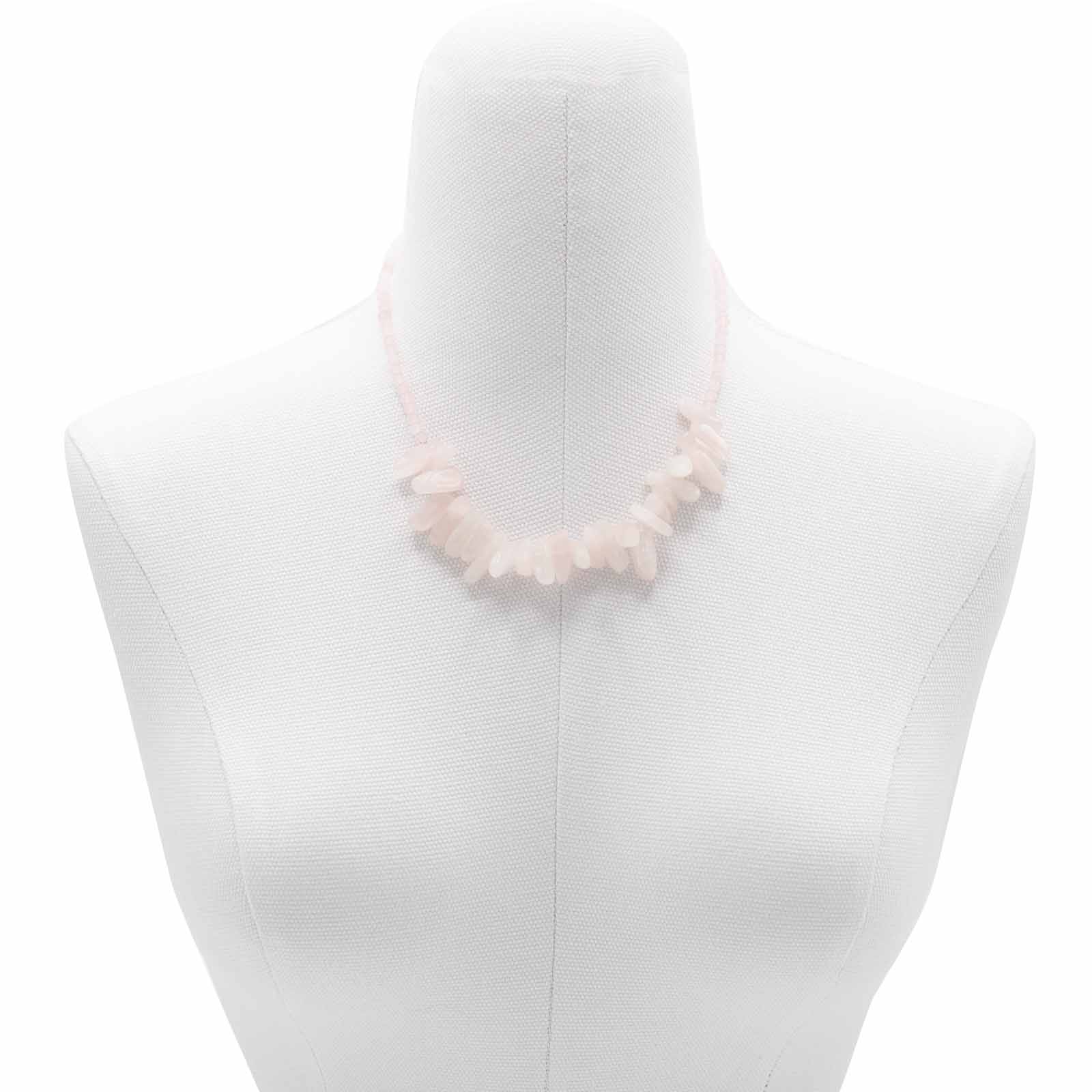 Longstone Gem Necklace - Rose Quartz product packaging on clean background from Quintessential Holistic Health Ltd
